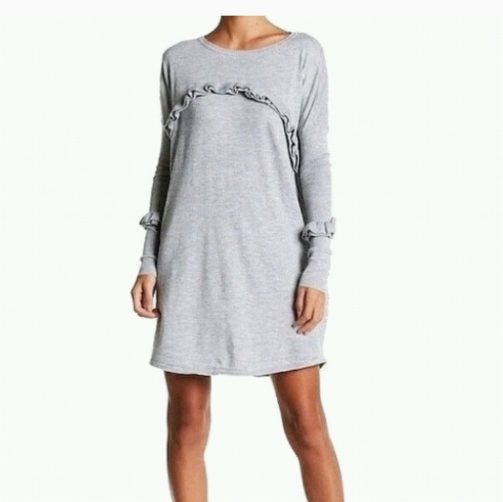NWT SOLUTIONS Pullover Ruffled sweater dress